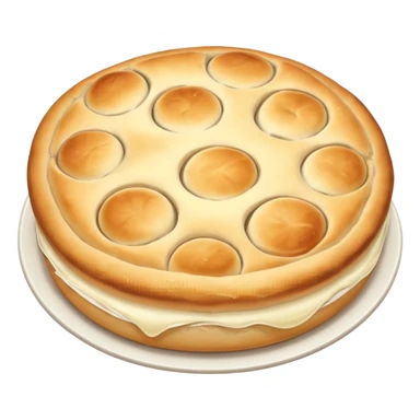 round focaccia classic white sticker