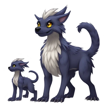 Cute Protogen-vernid-sergal-wickerbeast-fantasy-animal-fursona griffsnuff & LiLaiRa & Falvie full body sticker