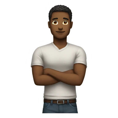 person crossing arms in x no sticker