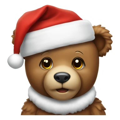 teddy bear dressed as Santa Claus sticker
