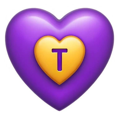 The Letter “T” inside a Purple Heart sticker