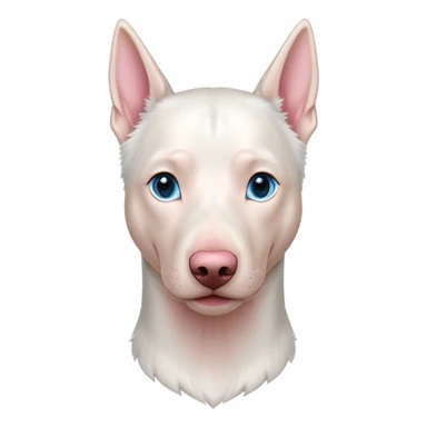 albino doberman with blue eyes sticker