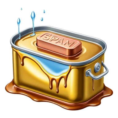 surreal salvadore dali style melting spam can landscape sticker