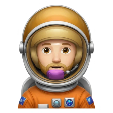 bearded blonde astronout sticker