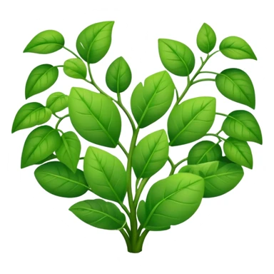 a heart plant sticker