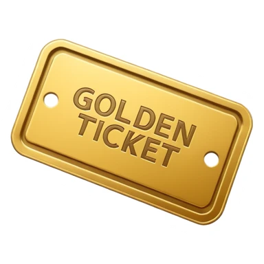 golden ticket  sticker