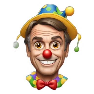 Jair Bolsonaro dressing as a clown sticker