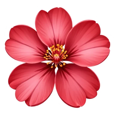 Red sakura sticker