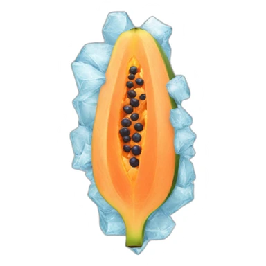 Papaya frozen ice sticker