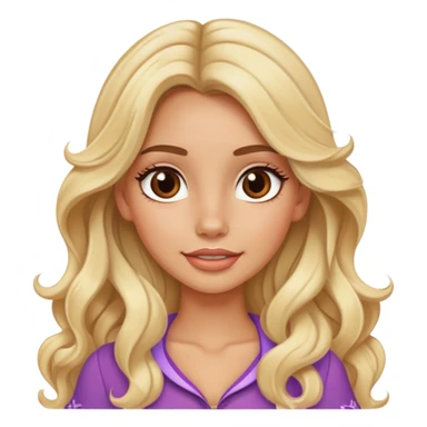 Blonde model with brown eyes, long wavy hair, Disney world tourist  sticker