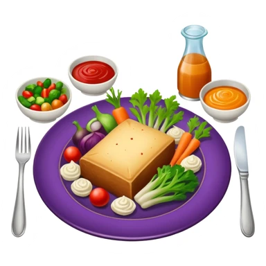 fancy fine dining meal sticker