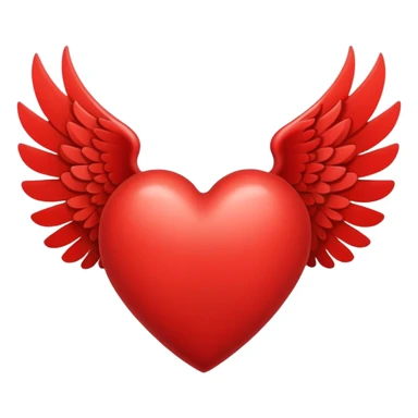 a heart with wings sticker