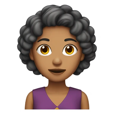 Mujer rizada con cara de asco  sticker