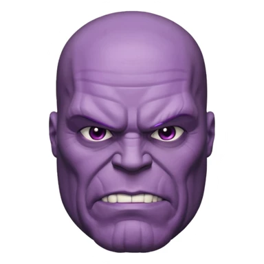 THanos imaginary face character face only front face  sticker