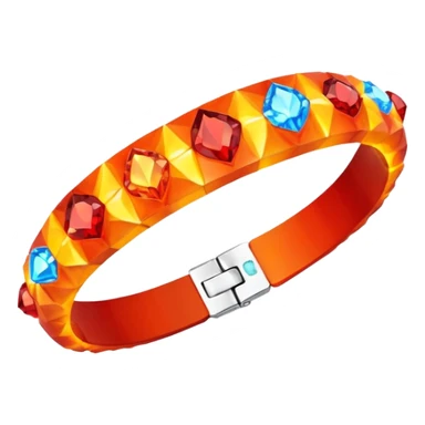 low poly fire bracelet gems sticker