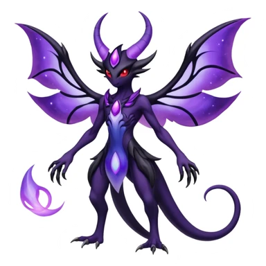 Lunala-Darkrai-Fakémon-hybrid-creature (full body)  sticker