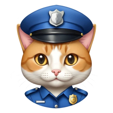 Policeman cat sticker