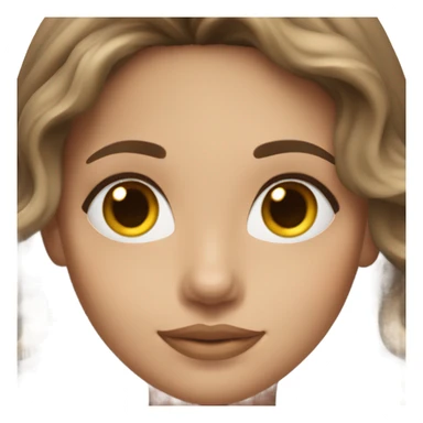 Brown hair white girl coquette  sticker