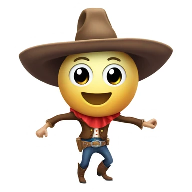 dancing cowboy turnip sticker