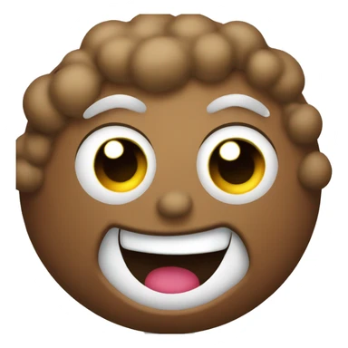 crazy poop emoji sticker