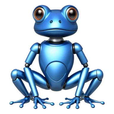robot blue frog sticker