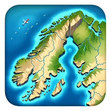 norway 2d map sticker