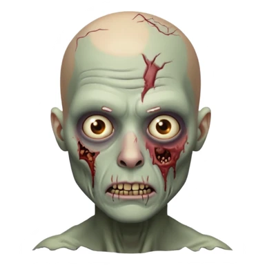 Bald zombie sticker