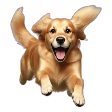 Agility dog golden retriever in the jumping sticker