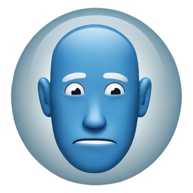circle face blue two thumbs down  sticker