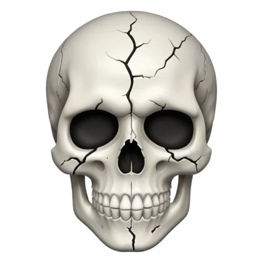 skull facial mask black and white sticker