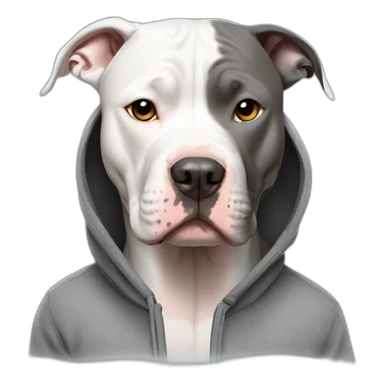 Pitbull wearing a hoodie  sticker