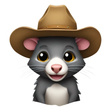 Possum with cowboy hat  sticker