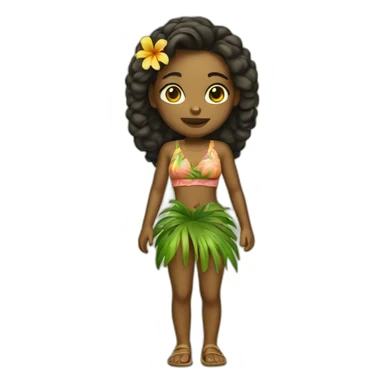 tropic island girl sticker