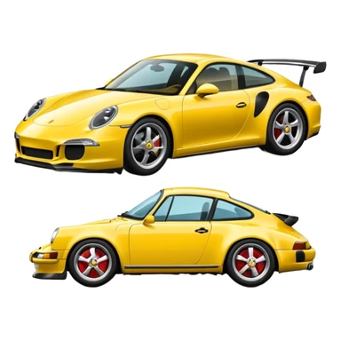 Yellow Porsche 911 sticker