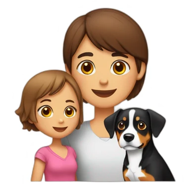 Entlebucher zennenhund with human sticker