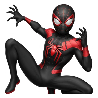 Full Black colored suit spider man sticker
