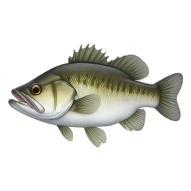 Black bass sticker