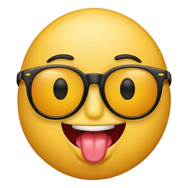 Emoji wearing sunglasses and tongue  sticker