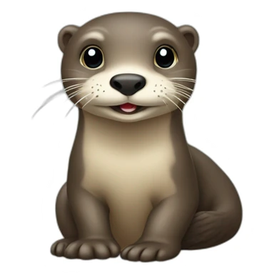 Loutre sur tp sticker