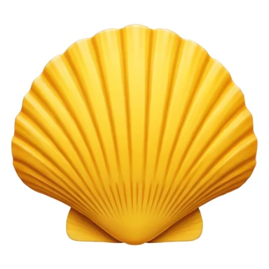 Scallop yellow shell sticker