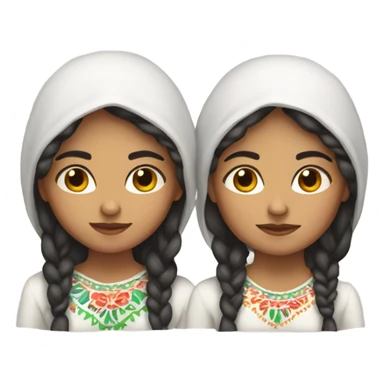two mexican sisters pale sticker