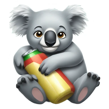 Too many parties koala exhausted and drunk but fun sticker