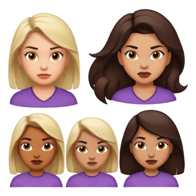 macho girl, different ones, different faces sticker