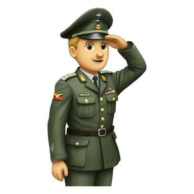 german army man saluting sticker