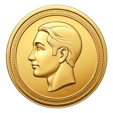 old golden coin sticker