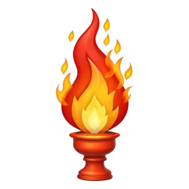 A crackling small red flame sticker