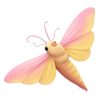 Rosy maple moth side profile with no mouth  sticker