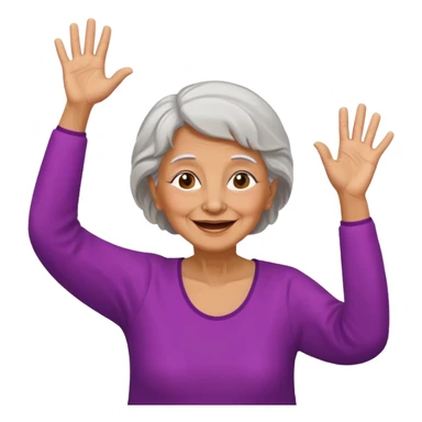 Old lady hands up raise the roof dancing  like she doesn’t care  sticker