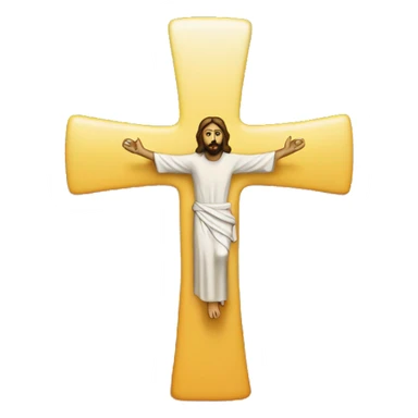 Jesus Cross with the initials DJ sticker