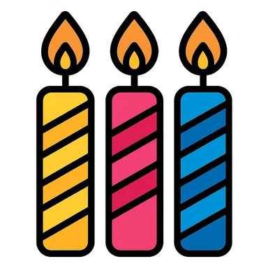 birthday candles sticker